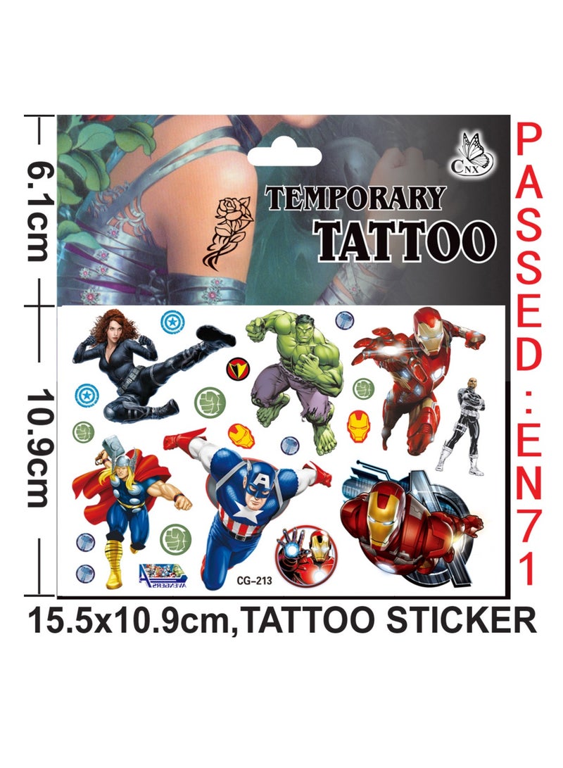 5 sheets Captain America tattoo stickers personalized fashion holiday party gifts temporary stickers washable stickers - Image 3