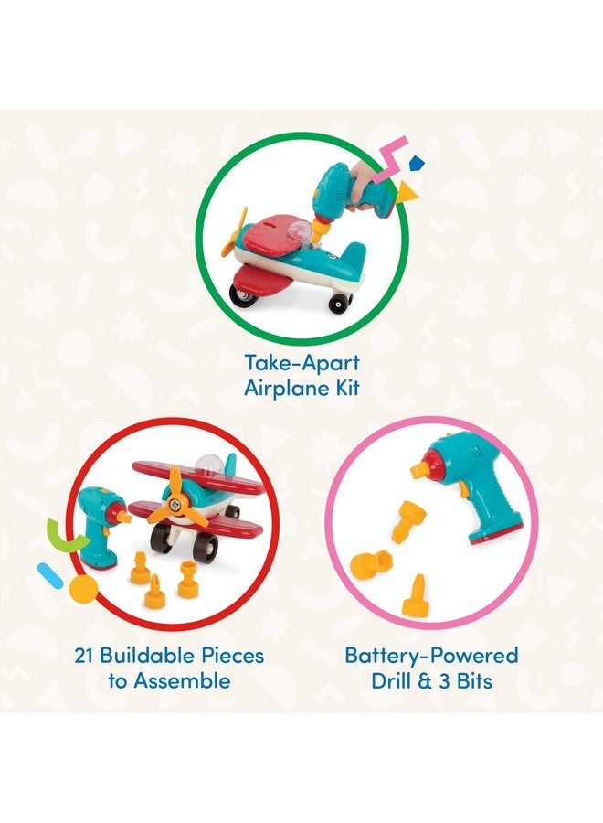 BATTAT - Classic Construction Toy - Pretend Play Toys - Toddler Plane Playset - Dexterity Building Toy - 3 Years + - Take-Apart Airplane - Image 2