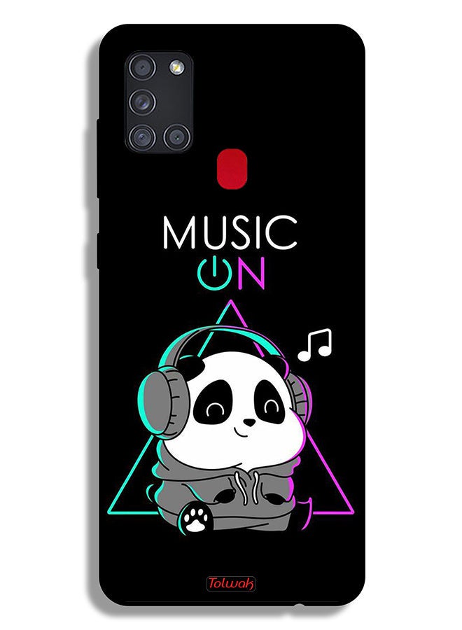 Tolwak Samsung Galaxy A21s Protective Case Cover Music On Panda - Image 1
