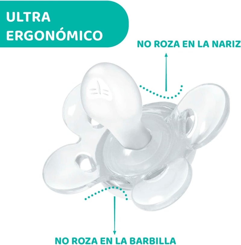 Chicco Silicone Pacifier Physio Comfort Baby Soother for Girls, 6-16 Months - Image 4