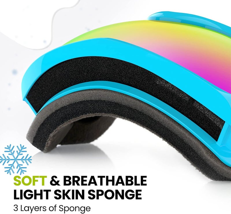 OutdoorMaster Kids Ski Goggles - Helmet Compatible Snow Goggles for Boys & Girls with 100% UV Protection - Image 4