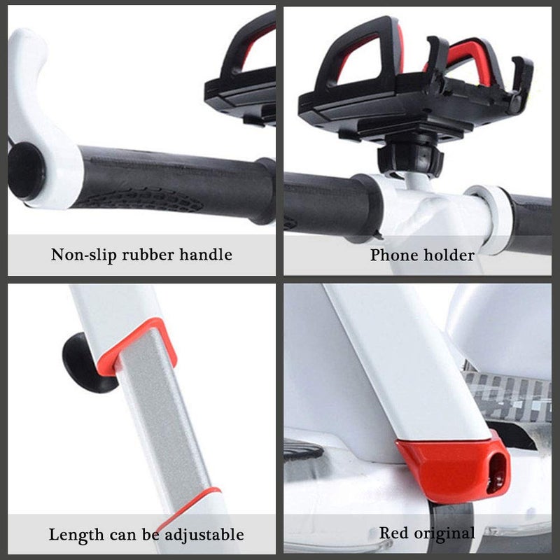 ToLanbbt Handlebar Extension Knee Bar for Segeay Ninebot Mini PRO with Phone Mount (White) - Image 4