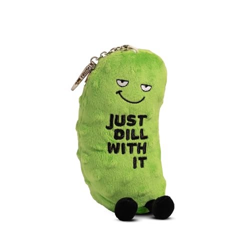 Punchkins Bag Keychains, Plush Accessory and Hanging Decoration for Purse, Handbag, Backpack, Funny Meme Gift (Bites Pickle - Dill) - Image 3
