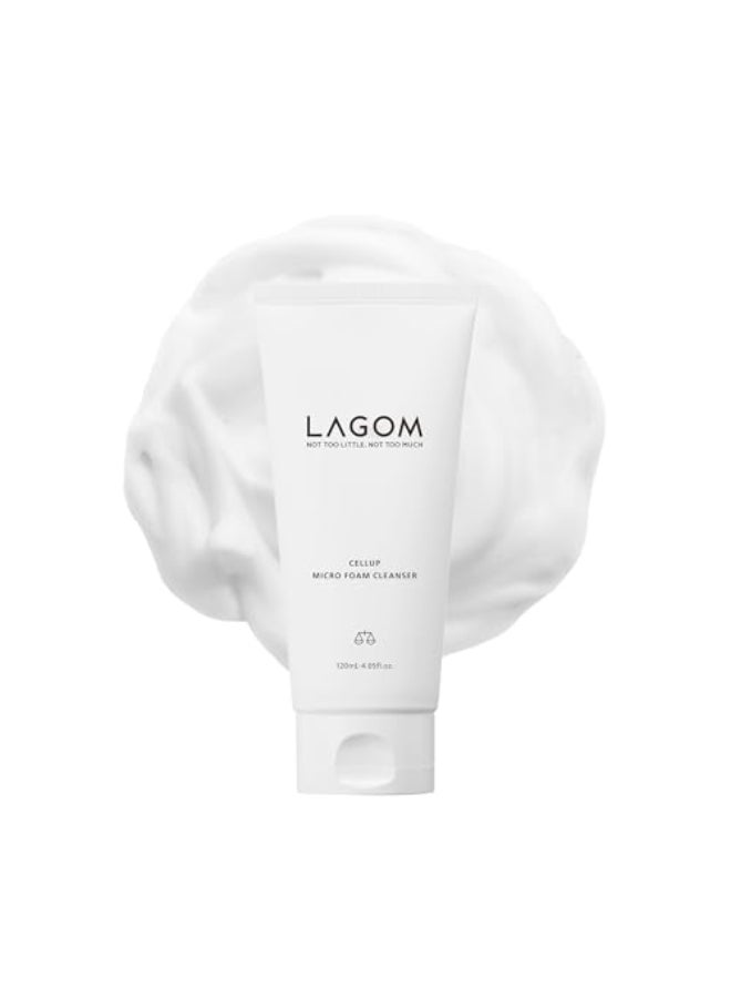 LAGOM Cellup Micro Foam Cleanser Hydrating Deep Cleansing Face Wash Korean Makeup Remover Dense Soft Micro Bubbles Ultra Fine Dust Removal 405 Fl Oz - Image 1