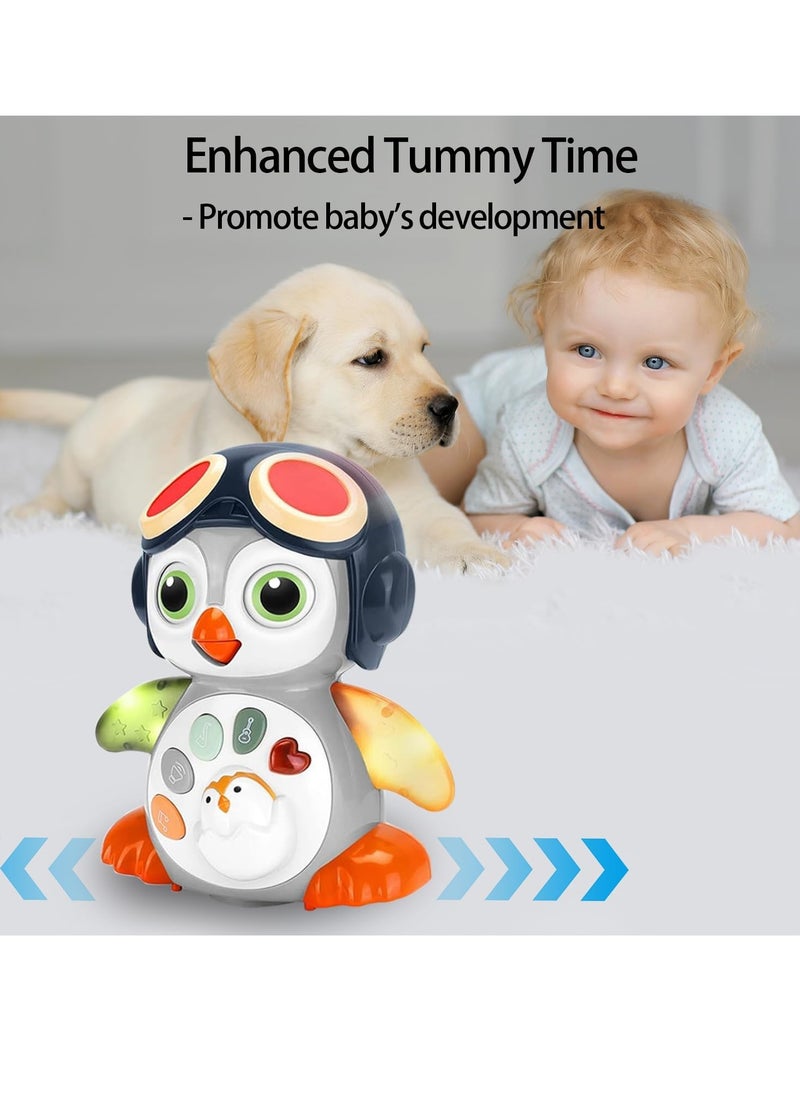 Bebiland Baby Crawling Musical Toys, Tummy Time Toy for Infant 0 - 18 Months Music Learning Crawl Interactive Development Toy, Toddler Boy Girl Gift (Penguin)  - Image 3