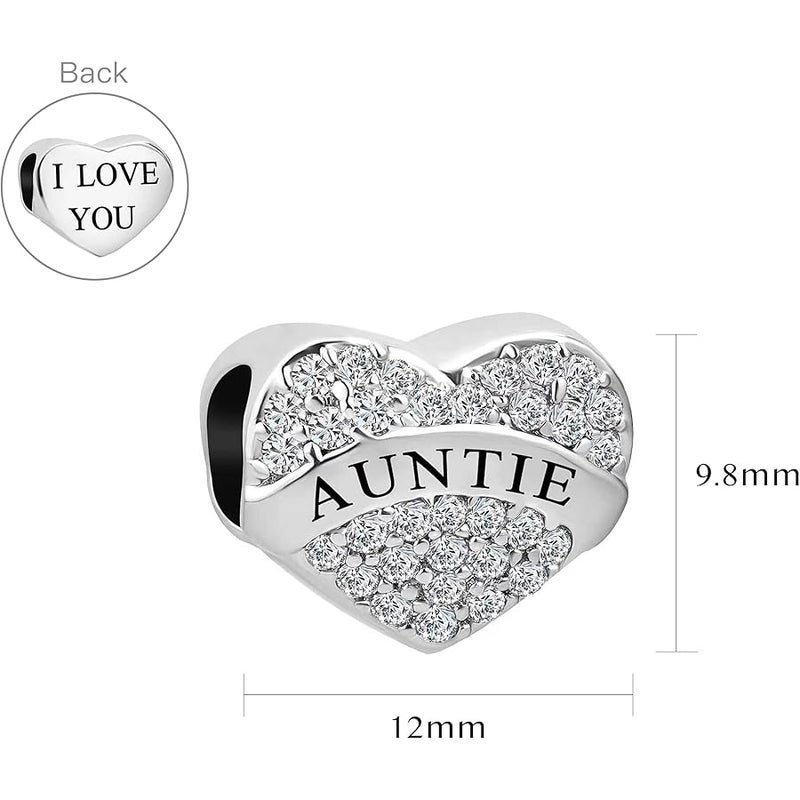 MiiFort Women Love Sparkling Charm Compatible with Pandora Bracelets Shining Diamond Clear CZ Bead Aunt Niece Nephew Cousin Mom Sister Birthday Anniversary - Image 4