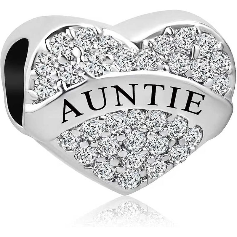 MiiFort Women Love Sparkling Charm Compatible with Pandora Bracelets Shining Diamond Clear CZ Bead Aunt Niece Nephew Cousin Mom Sister Birthday Anniversary - Image 2