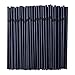 CVNDKN 500 Pcs Black Disposable Plastic Flexible Straws023 diameter and 77 long - Image 1