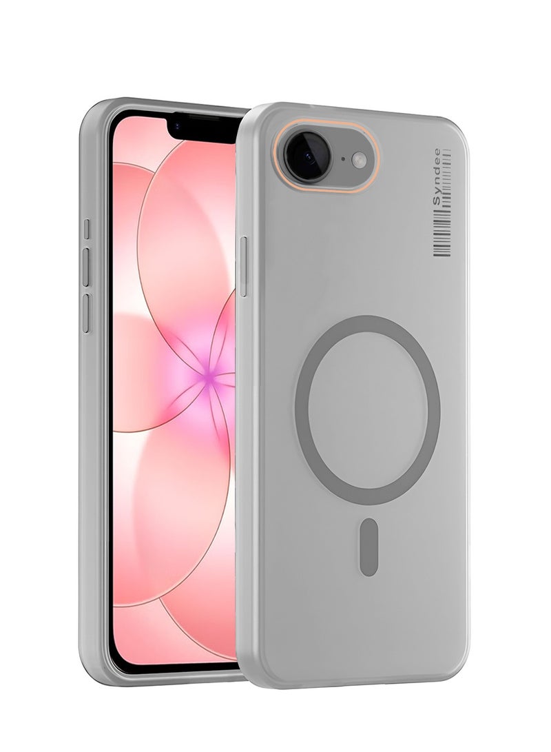 Syndee Apple iPhone 17e 5G 2026 Syndee Series Hybrid Translucent Magsafe with Magnetic Charging Raised Camera Lips Elegant Look Case Cover (MCMPMN) - Grey - Image 1
