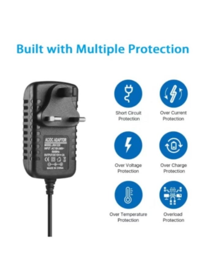 Haing 12V 2A UK Power Supply Adapter, AC 100-240V to DC 12V (HI-AC5-2A) - Image 3