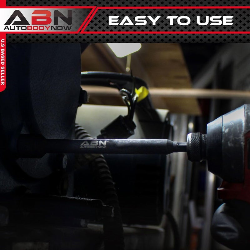 ABN 1/4 IN Impact Nut Driver Tool - SAE 6 IN Long Shank Nut Driver Bits Magnetic Tip Sockets, 1/4 IN Hex Shank - Image 4