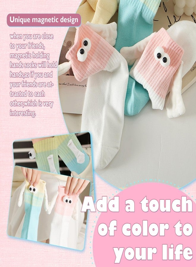 cureder 2 Pairs Magnetic Hold Hands Socks,Funny Couple Magnetic Hand Holding Socks,Funny Couple,Birthday Gifts for Women Men Bestie Lovers - Image 5