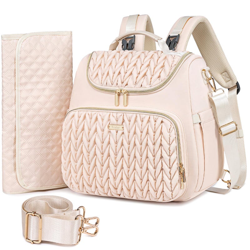 Tealari 4 in 1 Convertible Diaper Bag BackpackWaterproof Baby Diaper Bag with Changing PadConverts into Baby Tote BagDiaper BackpackStroller Bag and Crossbody Diaper Bag - Image 2