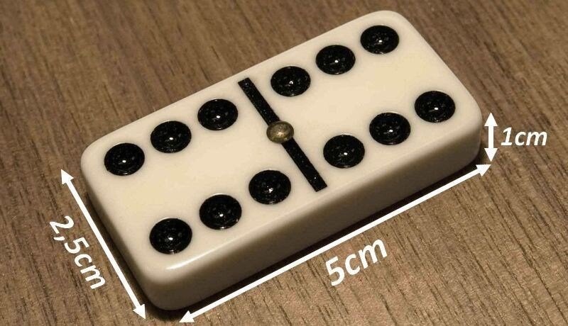 What's Arrived? Large Size Domino Game Set with Ceramic Metal Box 5 x 2.5 x 1 cm