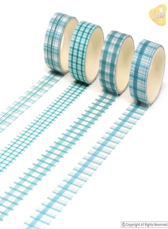 Lakeer Washi Masking Tape Set of 4 Rolls - Gentle Time Series- 15mm x 2m, Washi Tapes for Scrapbooking, DIY Craft, Decoration, Gift Wrapping, etc (Lonely Sand Ink) - Image 2