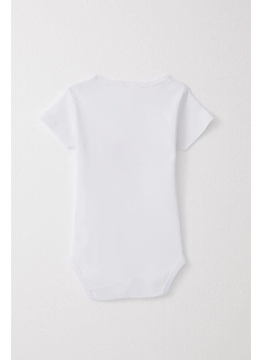 Breeze Baby Girl Snap Bodysuit Unicorn Printed 9 Months-3 Years, White