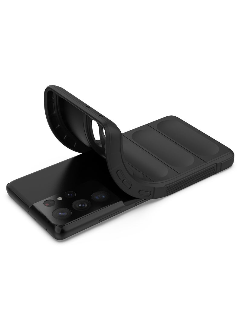 Generic Magic Shield Tpu Silicone Shockproof Phone Case For Samsung Galaxy S21 Ultra Black  - Image 2