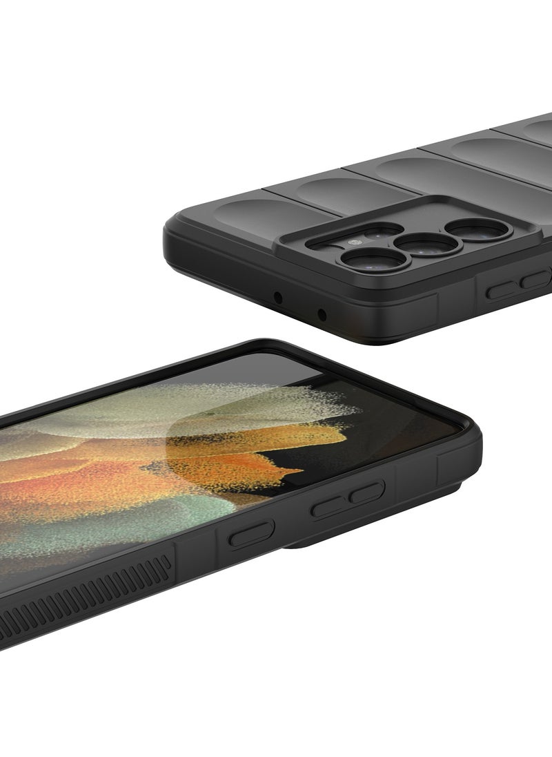 Generic Magic Shield Tpu Silicone Shockproof Phone Case For Samsung Galaxy S21 Ultra Black  - Image 5