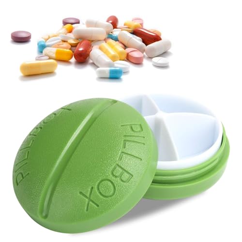 Prostuff.in Travel Organizer Mini Round Pill Box With Compartment Medicine Storage Dispenser Random Color 1 Pcs. - Image 1