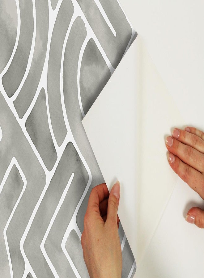 وول بوبس ورق جدران Wall Pops Grey Blythe Peel & Stick - Image 4