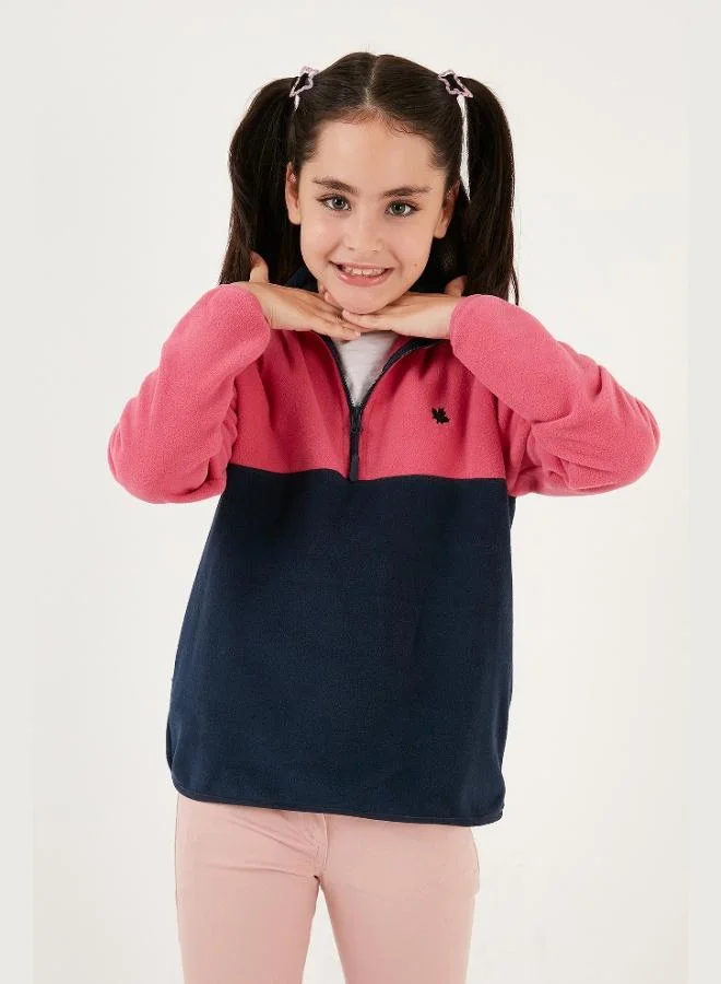 Lela  Lela Soft Texture Half Zipper Color Block Stand Collar 2-Pack Polar Kids POLAR 5905004S2  | Best Price UAE