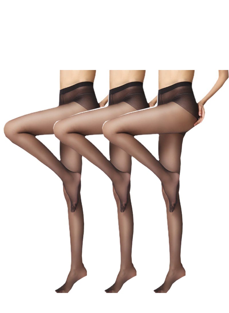 Chilli 3 Pairs Women's Sheer Tights 15D Control Top Pantyhose Super Comfort Stretch Tights - Image 1