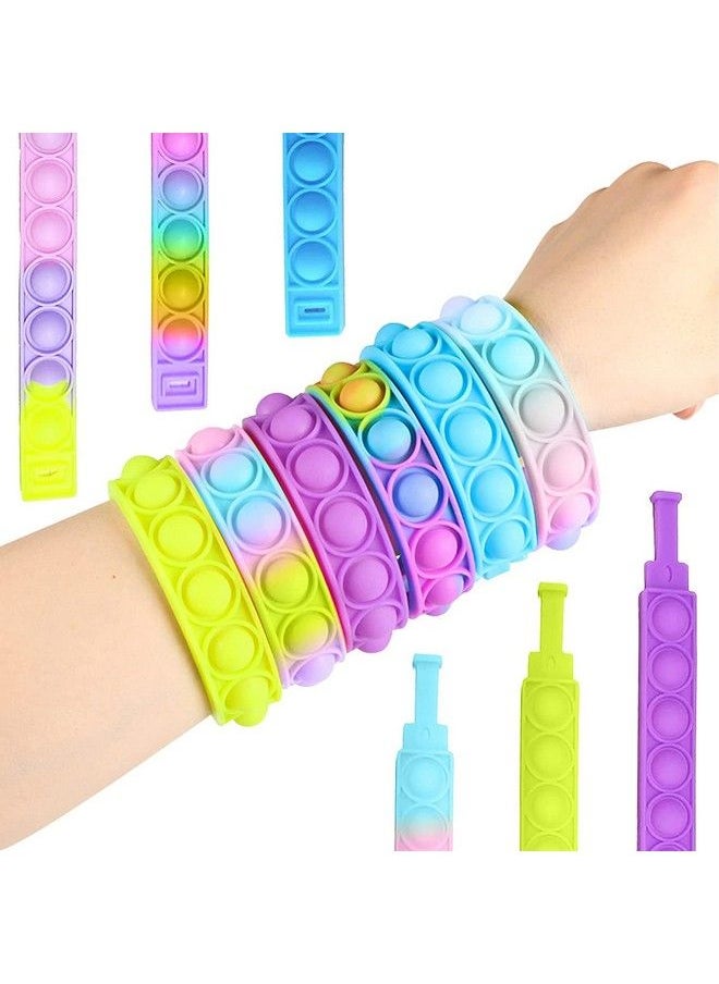 Party Propz Popit Up Games 12 Wrist Band Its Rainbow Pop Fidget Toys Poppet Push Pop Bubble Fidget Popping Sensory Toy For Kids And Adults  - Image 1