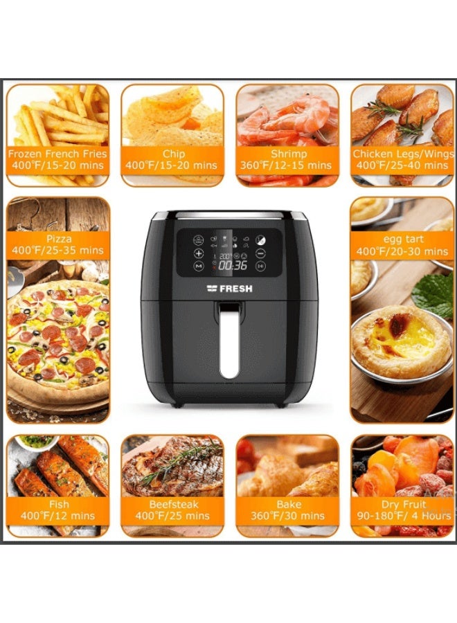 فريش قلاية هوائية فريش X-Large سعة 7 لتر – 1800 وات بشاشة لمس و8 برامج طهي | قلي صحي بدون زيت - Image 3