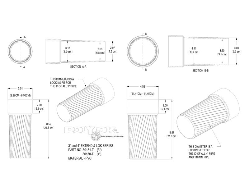 Polylok 4" Extend & Lok™ for Effluent Filters - Image 2