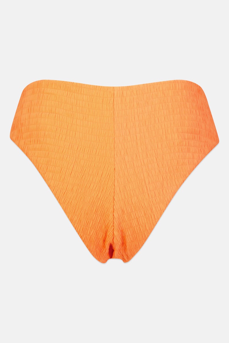 Reserved Women Pull On Textured Bikini Bottom, Orange - Image 2