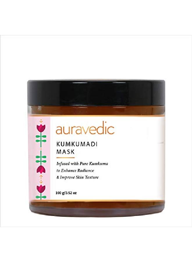 Auravedic Kumkumadi Mask. Detan Face Pack With Kumkumadi Tailam For Glowing Skin. Skin Whitening/Brightening Face Pack For Women/Men 100 Gm - Image 1