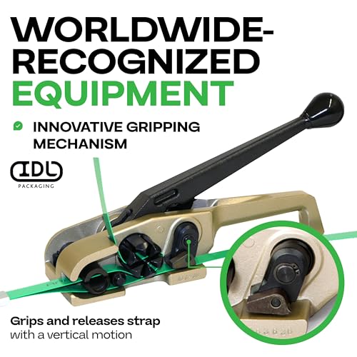 IDL Packaging MUL-320 PRO Heavy Duty Tensioner for Polyester (PET) & Polyproptlene (PP) Strapping, Up to 3/4" Strap Width - Image 4