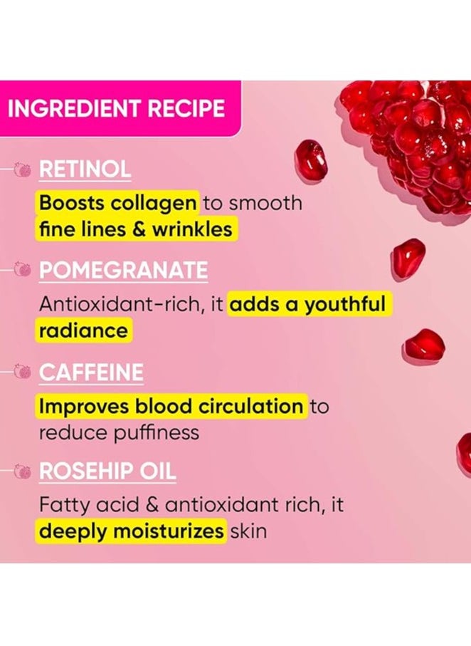 Dot & Key - Dot & Key Pomegranate Retinol + Caffeine Eye Cream | Smoothens Fine Line & Wrinkles | Fades Dark Circles | Locks Moisturizer to Prevent Dryness | Improves Skin Elacticity & Firmness | 20ml - Image 1