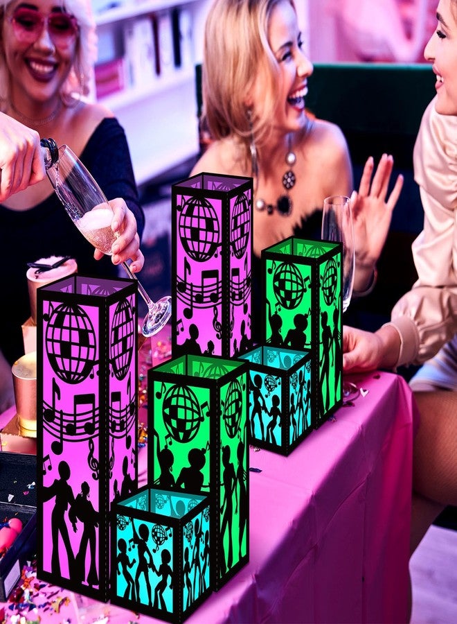 Rossesay 12 Sets Disco Centerpieces for Table 3 Size 70s Disco Ball Dancer Paper Lantern Boxes Table Ideas Decorations for 70s 80s Music Themed Party Decor Birthday Decorations - Image 5