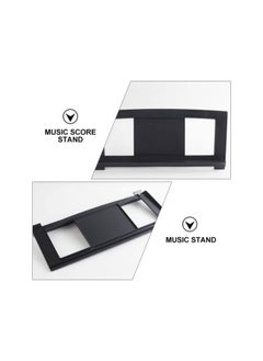 silvercnc silvercnc Music Stand for Sheet Music, Music Sheet Stand Compatible with Multiple Music Keyboard Models Stable Sheet Stand Storage Holder Keyboard Music Score Stand Sheet Folding (Black)  - Image 2