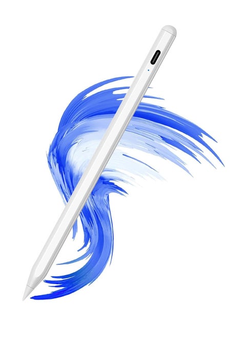 Stylus Pen for iPad 9th & 10th Generation with Palm Rejection, Compatible with iPad 2018-2022, Including iPad 6th, 7th, 8th, 9th, 10th Generation, iPad Pro 11 & 12.9 inch, iPad mini 5 & 6, iPad Air 3 & 4. (White)