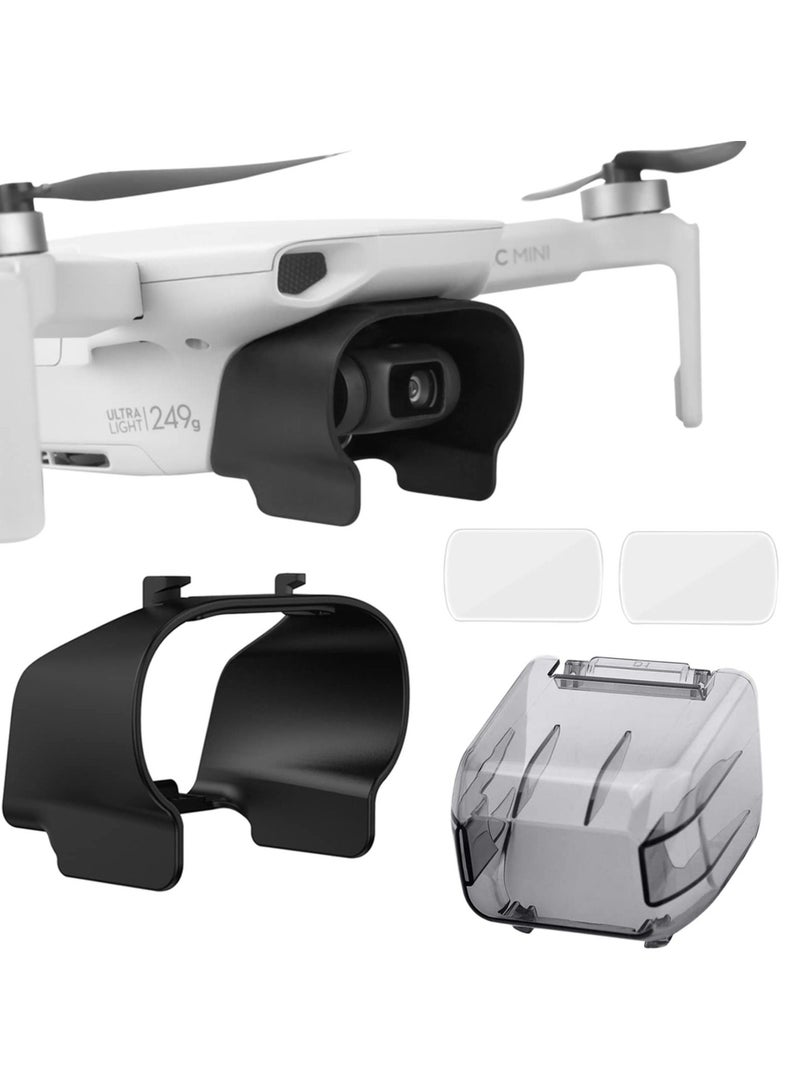 SYOSI Light Shield + Gimbal Protector + 2 Pieces Super Clear Lens Protection Film Set For DJI Mavic Mini / Mini 2 / Mini SE Drone, Drone Protection Accessories Light Shield Sun Cover Accessories - Image 1