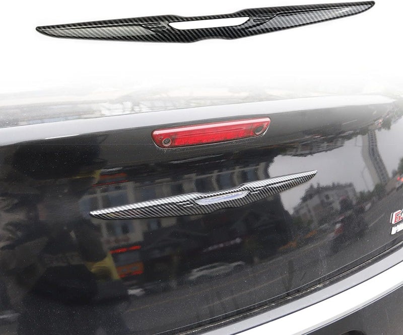 crosselec Carbon fiber appearance Upgrade Kit Rear Door Trunk Lid Protect Cover Trim For 2015-2021 Chrysler 300 - Image 1