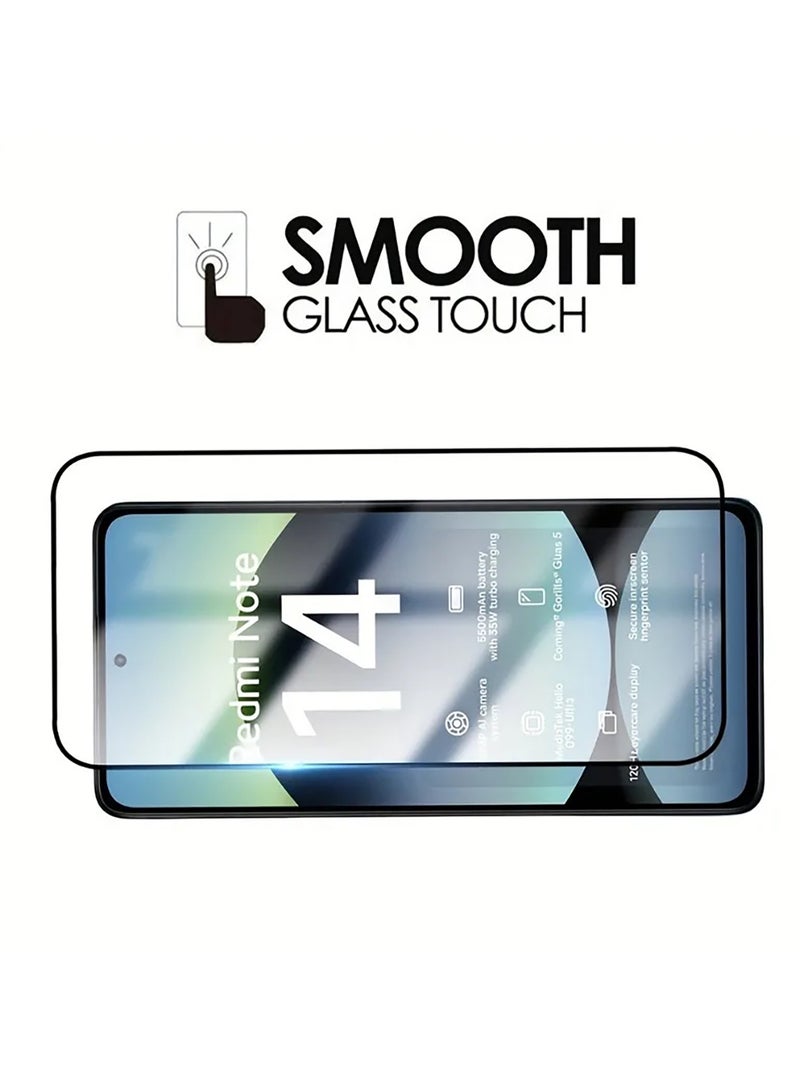 2 Pack 3D Screen Protector for Redmi Note 14 5G Full Coverage HD Clear Scratch Resistant,Bubble-Free for Redmi Note 14 Screen Protector - Image 5