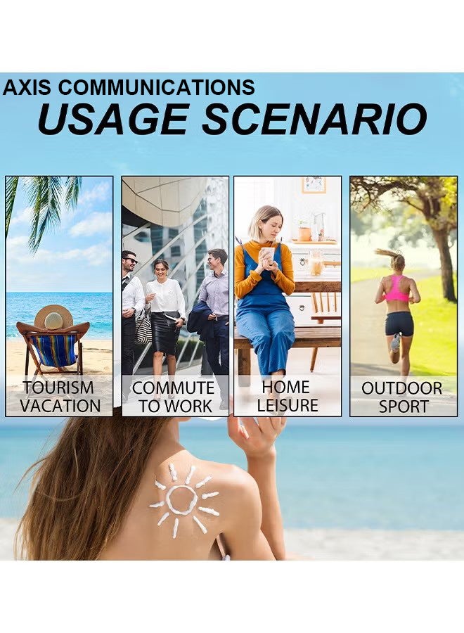 آكسيس كوميونيكيشنز واقي الشمس الفيزيائي SPF50+ PA+++, حماية الجلد من الأشعة فوق البنفسجية A & UVB, واقي الشمس كريم الوجه, 50ml/1.69 أوقية ساطعة - Image 5