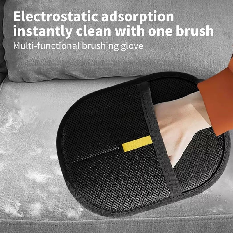2Pcs pet Hair Remover Glove,The Magic Brush pet Hair Remover Cleaner Washable Reusable Cat & Dog Hair Remover for Couch, Furniture - Image 2