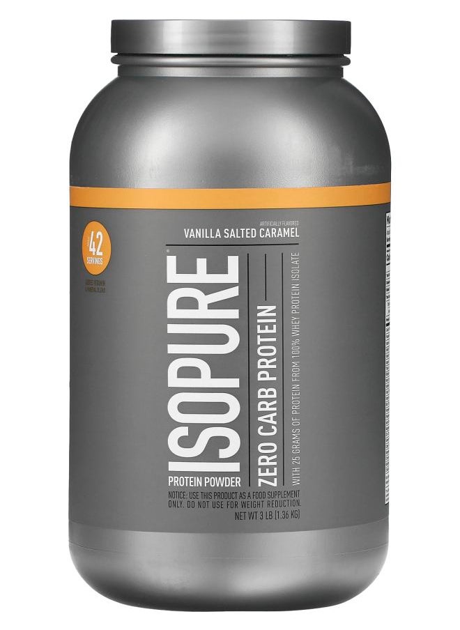 Isopure Zero Carb Protein Powder  Vanilla Salted Caramel 3 lb (1.36 kg) 