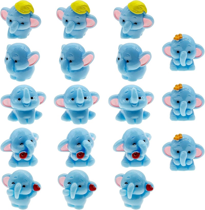 Cayway 18 PCS Miniature Elephant, Mini Elephant Decor Fairy Garden Animals for Plant Pots Bonsai Craft, Micro Landscaping Decoration - Image 1