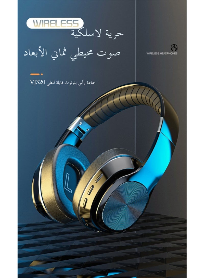 vj320 سماعة بلوتوث ، بلوتوث 5.0 ، الهندسة المعمارية والهندسية الذكية للحد من الضوضاء ، 8D ستيريو مرحبا فاي و بيزا دولبي الفضاء تأثير الصوت ، ودعم بلوتوث ، راديو ، بطاقة TF ثلاثة طريقة التبديل - Image 1