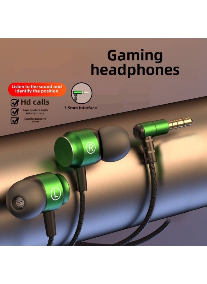 Generic - In-ear Magnetic Earphone Wired Type-C Interface Game Competition Is Suitable For Xiaomi OPPO Huawei Apple 15-Color:Green Type-c Flat Mouth-bag - Image 1