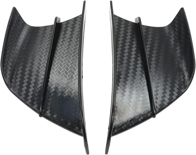 klarako 2 PCS Fairing Air Deflectors Side Wings Windshield Side Cover Shield Motorcycle Winglet, Motorcycle Wind Wing Carbon Fibre Aerodynamic Winglets for NINJA400 NINJA250 Z900 Z1000, for CBR650, for R1 R3 - Image 1