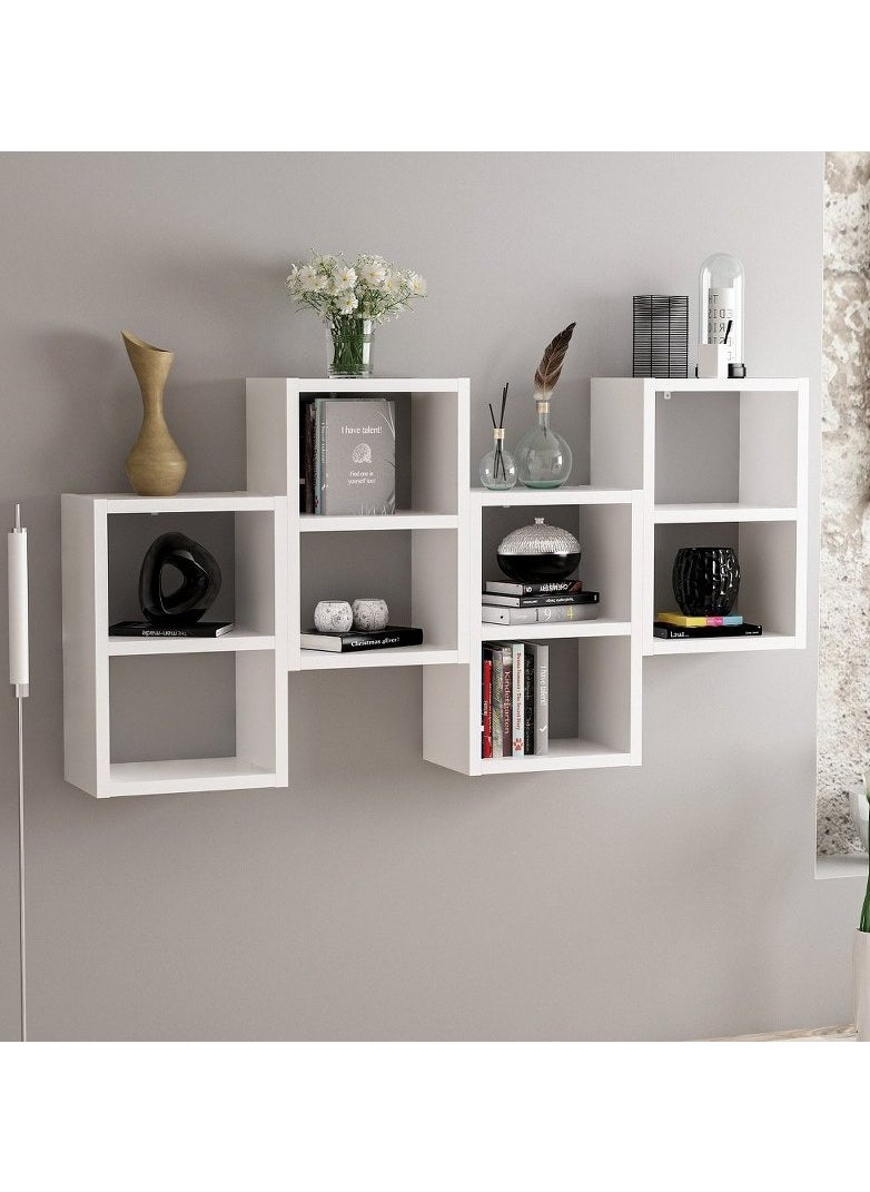 Home Gallery "home gallery Wall Mounted Bookcase White - White "  - Image 2