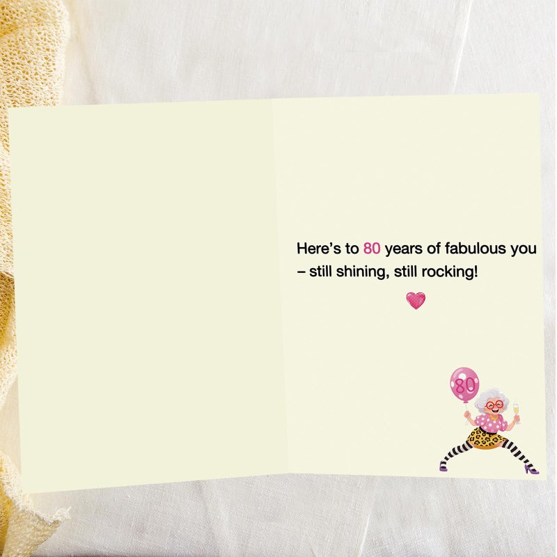 OJsensai Happy 80th Birthday Card & Gifts for Womenï¼Œ80 Year Old birthday Decorations for Her Mom Wife Grandma - Image 2