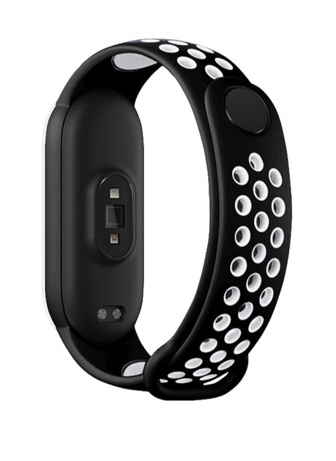 Generic Sport Silicone Bracelet for Xiaomi Mi band 4 smart watch black white Color  - Image 2