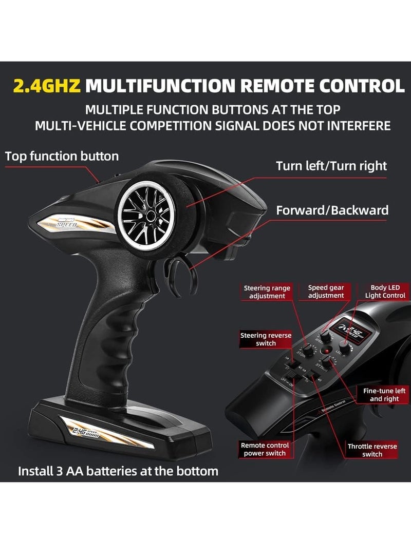 HIGH SPEED 1:10 Scale High-Speed 50km/h 4WD RC Desert Buggy – 4x4 Off-Road RTR Racing Truck with 2.4GHz Remote Control, Waterproof Design, Alloy Shock Absorbers, LED Lights & Drift Tires – Best Gift for Kids & Adults - Image 5